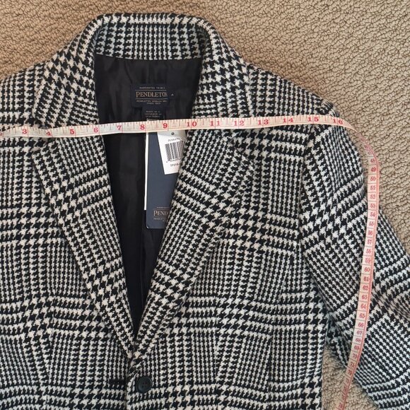 NWT Pendleton Virgin Wool Houndstooth Blazer – Size 4, Black & White - Picture 7 of 8